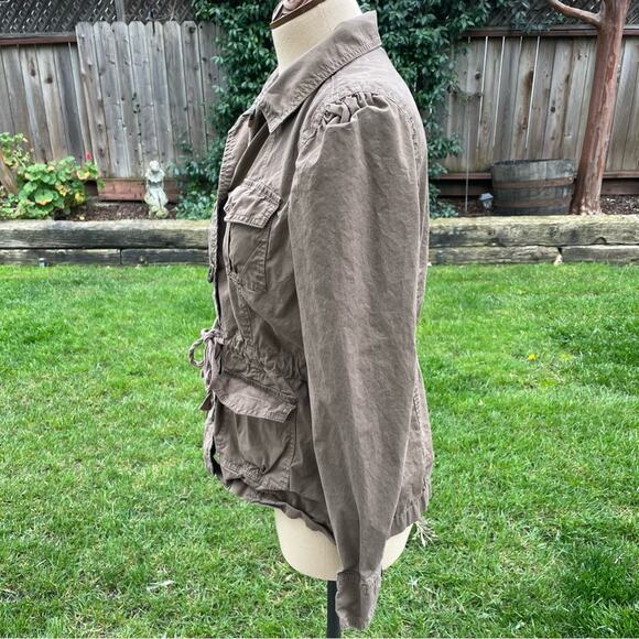 Converse One Star Khaki Collared Button Up Shirt Women's Size Medium - Picture 6 of 10